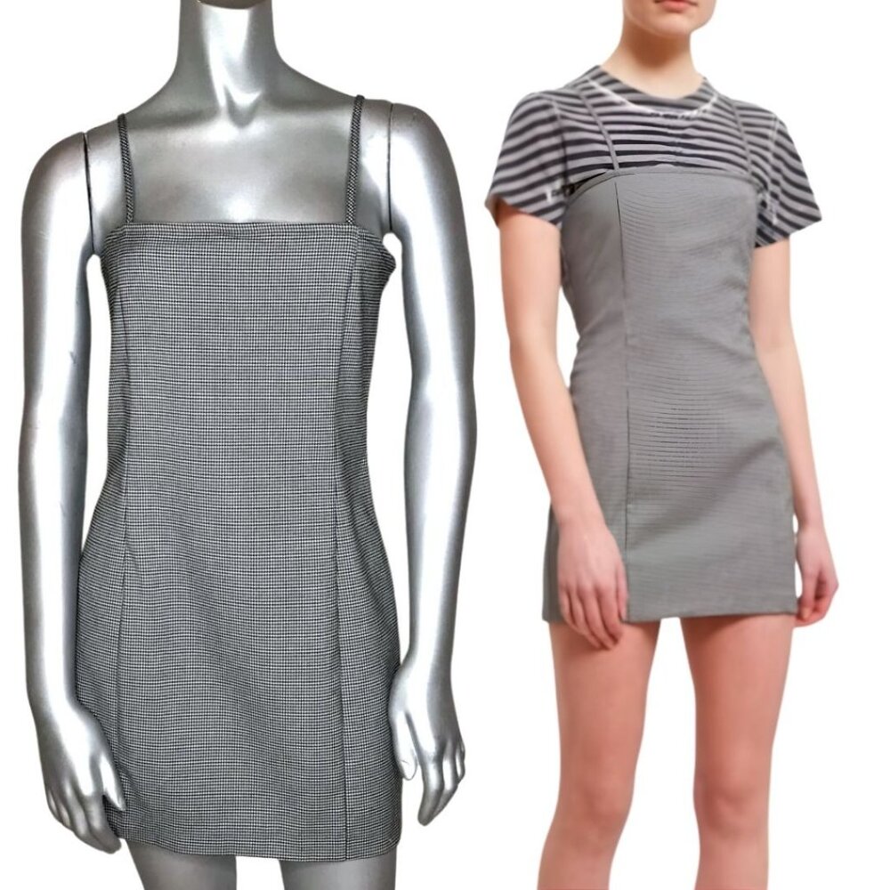 Callipygian x Opening Ceremony Houndstooth Mini Slip Dress XS 2 NWT